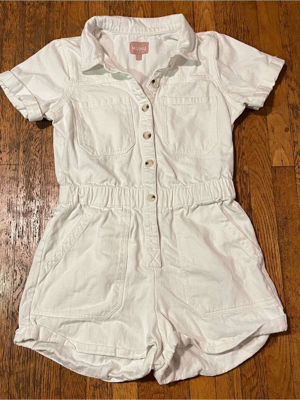 Show me your Mumu White Short Sleeve Romper